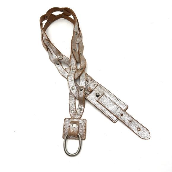 BOHO-HIPPIE |J.C. PENNEY - Women\'s FASHION Belt - SILVER LINKED Leather - Size M main image 11
